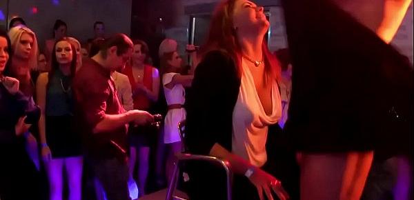 Cock Crazy Girls Expose CFNM Strippers At Party